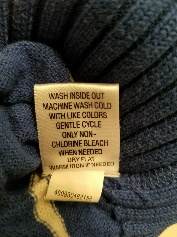 Sonoma Womens Sweater Shirt Top Blouse Size XL X Large Blue Gray Silver Striped - Image 4 of 4