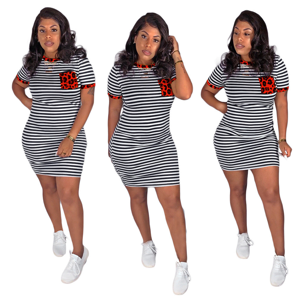 leopard patchwork dress