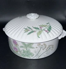 Vintage SHAFFORD Herbs & Spices Covered Casserole Dish W/ Lid Oven to Table