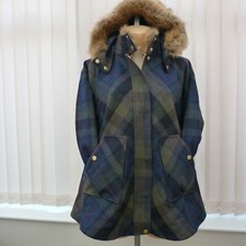 Joules Womens Tweed Carolyn Swing Coat - Green Blue Tweed - S, Uk 10