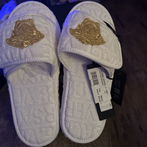 Versace Medusa Women’s Embroidered Slippers Size 8