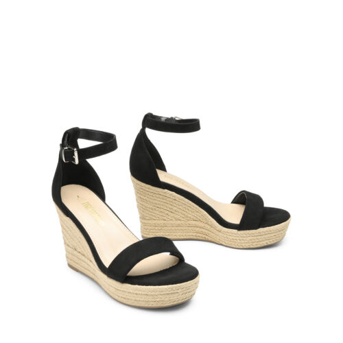 Women Ankle Strap Open Toe Platform Espadrilles Wedge Sandals Dress Shoes - Picture 5 of 37