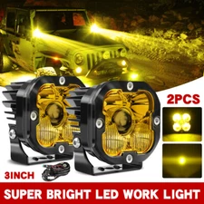 2x Colight 3"inch LED Pods Light Cube Spot Beam Driving Lights Fog Lamp For Jeep