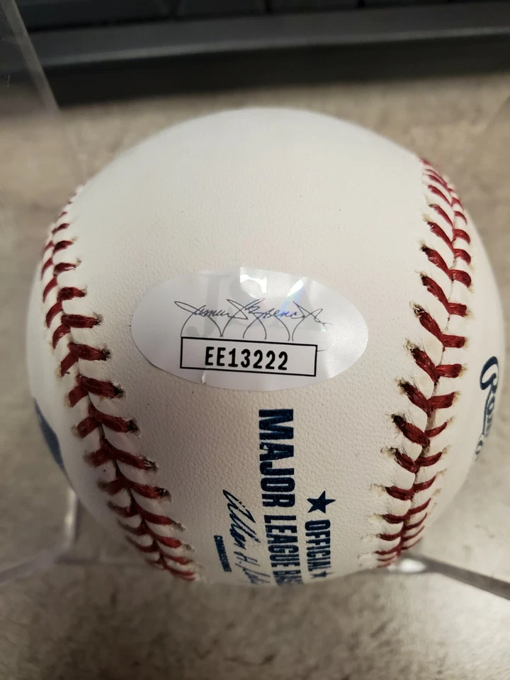 PHIL RIZZUTO / HANK BAUER AUTOGRAPHED OMLB BASEBALL JSA - Image 2 of 3