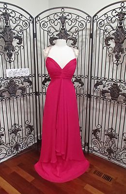 サンプル S366 FAVIANA 9325 SZ 14 W $398 FUCHSIA FORMAL PARTY BRIDESMAID