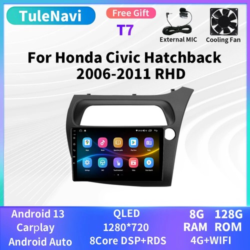 For Honda Civic Hatchback 2006-2011 Android Carplay Car Radio GPS Player Screen - Imagen 12 de 40