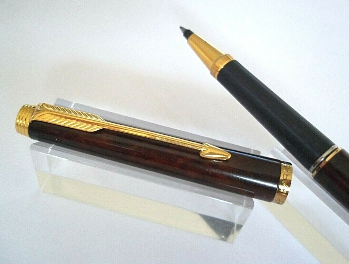 Stylo Roller PARKER 180 Vintage - Laque Automnale Mouchetée - Modèle G354 - Occasion
