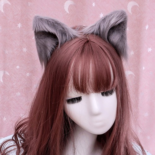 Artificial Plush Beast Cat Ears Headband Anime Lolita Cosplay Hair Accessories - Picture 6 of 20
