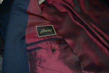 4825 Brioni Navy Wool Jacket Blazer 42L 42 L Parlamento Handmade Italy