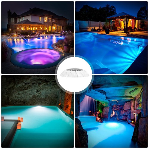 38W Swimming Pool Lights 12V RGB LED Underwater Light Spa Lamp Decor with Remote - Picture 6 of 12