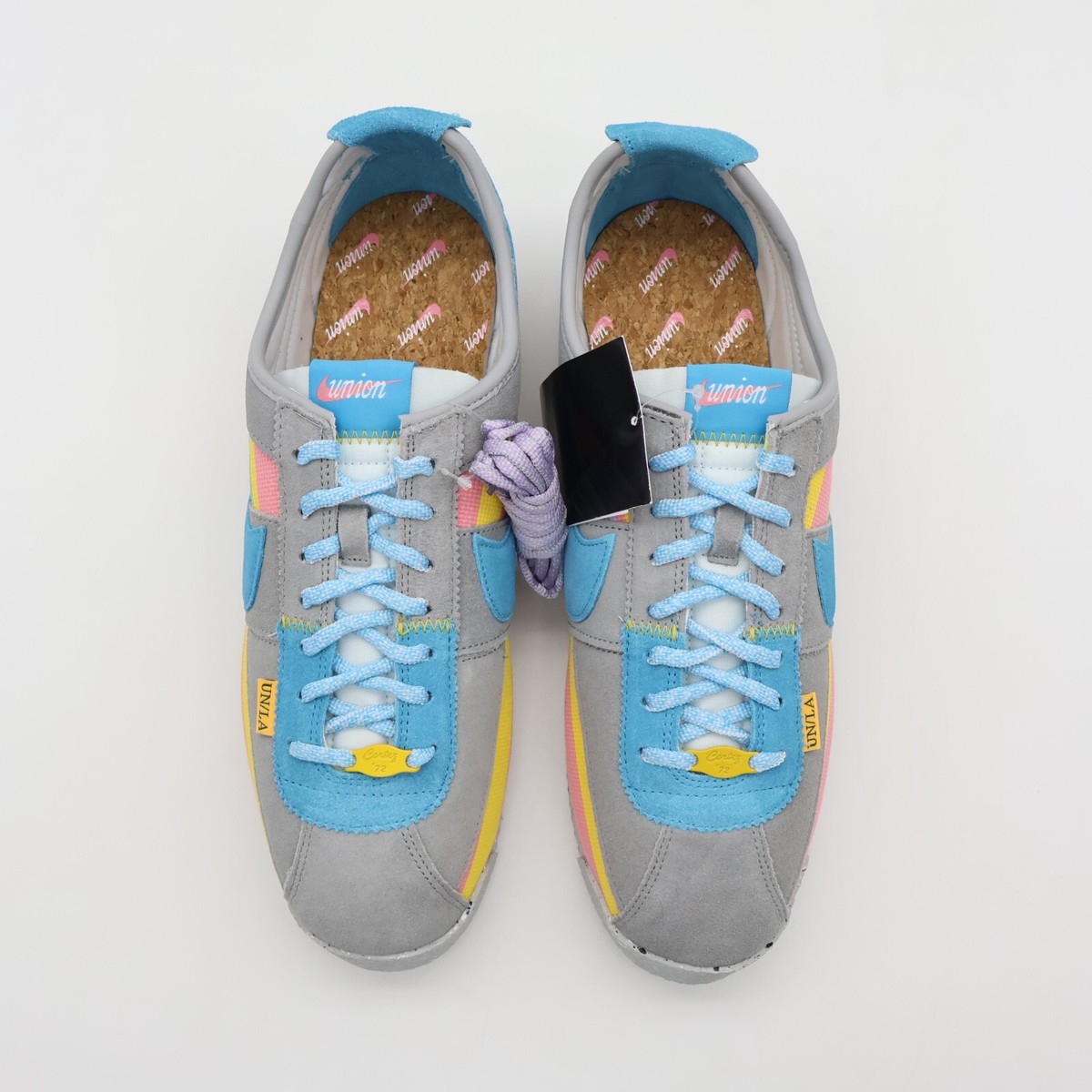 DR1413-002 Union Nike Cortez Light Smoke Grey Blue Pink