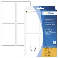 Herma 2490 2490 Vielzwecketiketten - Weiß, 52X82 Mm, Matt, 128 StüCk