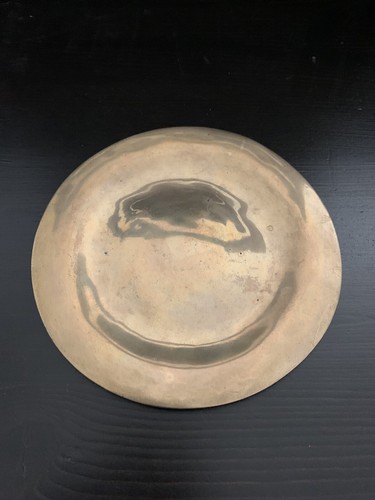 Solid Bronze mini Charger plate Polished Smooth Blackened Hammered 6” dish #B - Picture 2 of 6