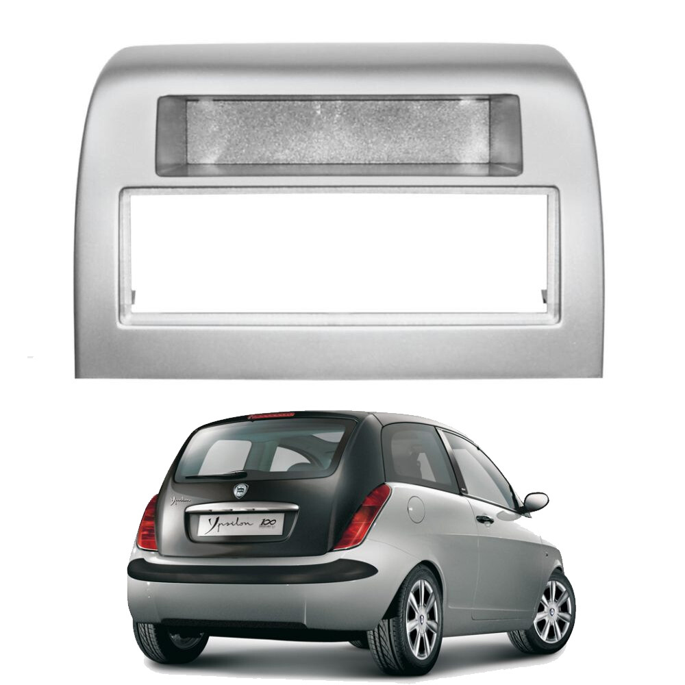 Mascherina autoradio Lancia Ypsilon 2003+ 1 DIN grigia
