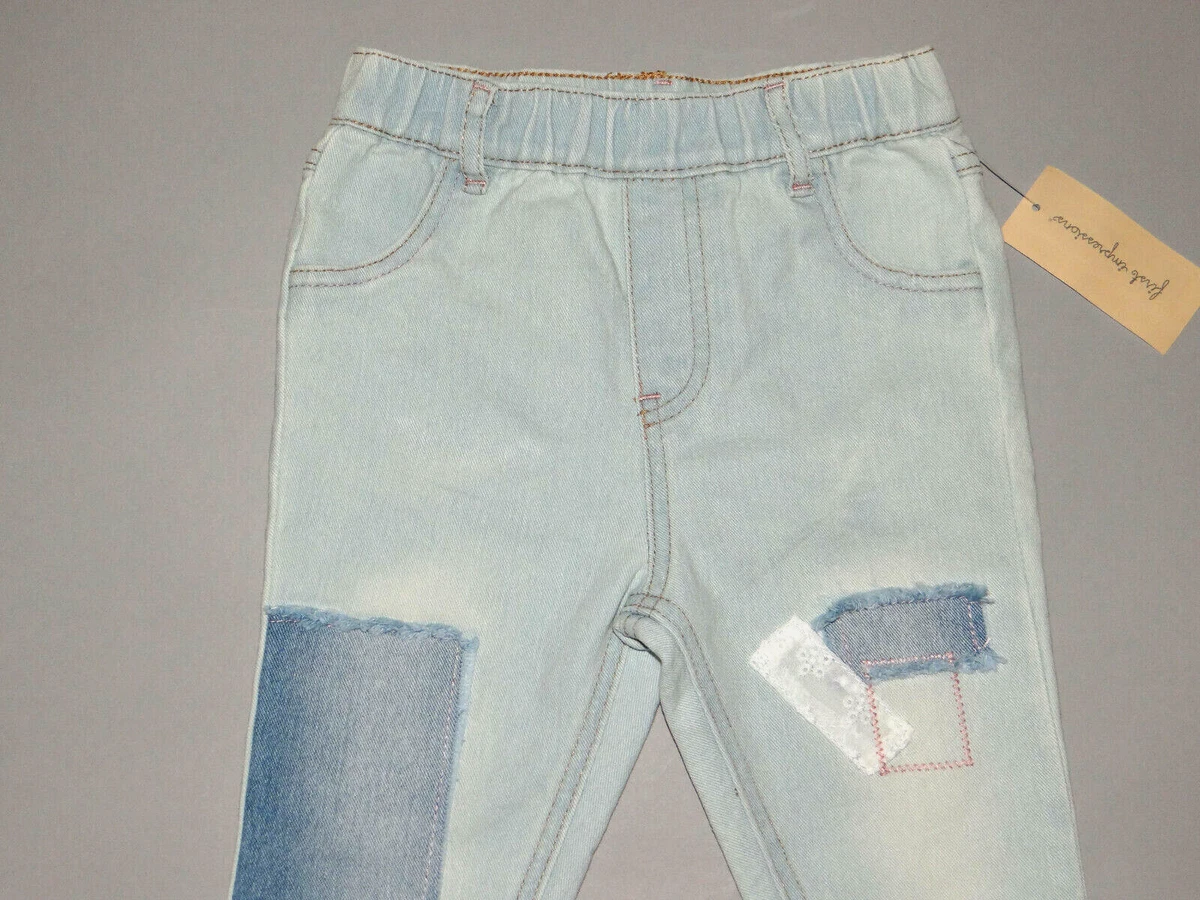 NWT Baby girl clothes 18 months Macy s First Impressions patchwork jeans SALE