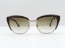 ROBERTO CAVALLI SUALOCIN 973S 34F CAT EYE SUNGLASSES GOLD/BROWN 54-17-140 USED