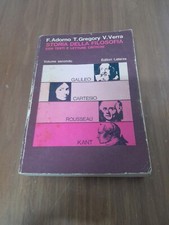 ADORNO GREGORY VERRA STORIA DELLA FILOSOFIA VOL.2° ED LATERZA VINTAGE ANNO 1979