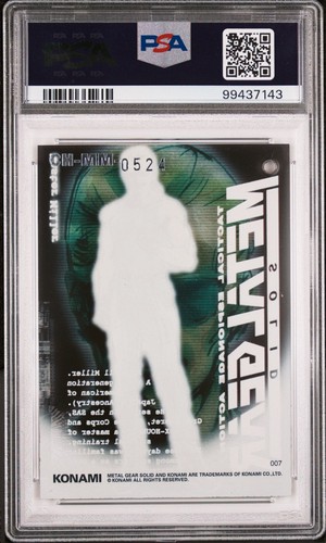 1998 Konami Metal Gear Solid Trading Card #7 Master Miller | PSA 9 - Picture 3 of 3