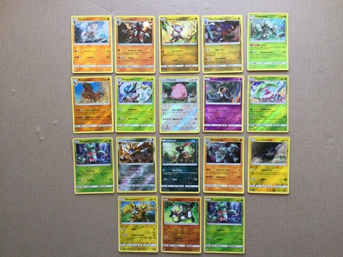 18x alte Pokemon Sonne & Mond Holo/Reverse Holo Karten Konvolut - gemischte Sets 2017-2018 - Bild 1 von 7