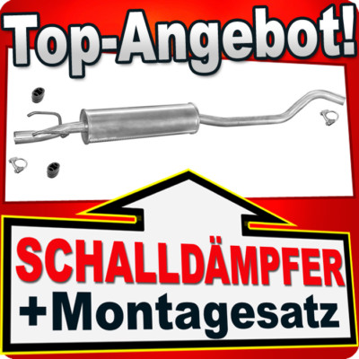 Mittelschalldämpfer für OPEL CORSA B 1.0 12V Schrägheck 11.1996-09.2000 Auspuff