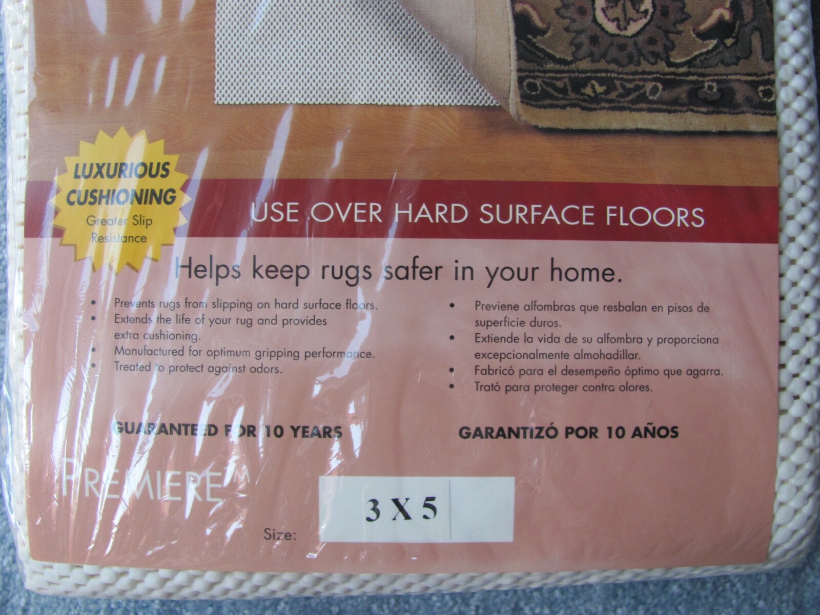 NonSlip, NonSkid Rug Pad, American NonSlip Products, 3' x 5' New in Package, eBay