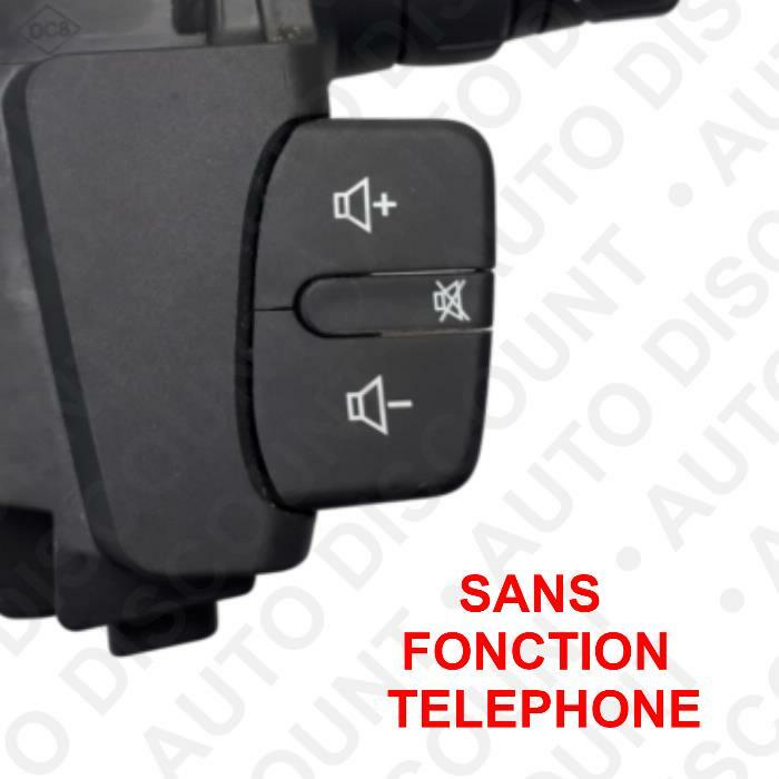 Commodo d'essuie-glaces et commande autoradio pour Renault Clio 3 Kangoo 2 Modus noir