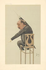VANITY FAIR SPY CARTOON Luigi Arditi 'Il Bacio' Music conductor. By Ape 1885