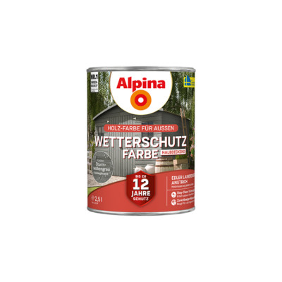 Wetterschutzfarbe sturmwolkengrau 2,5l deckend Farbe Wetterschutzfarbe