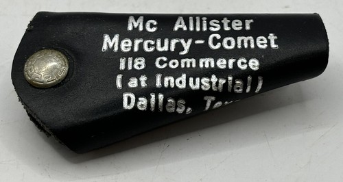 Vintage 1960’s McAllister Dallas, Texas Mercury Comet Advertising Keychain Fob