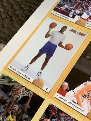 1993 Classic Draft Picks Basketball Uncut Sheet Shaquille O'Neal