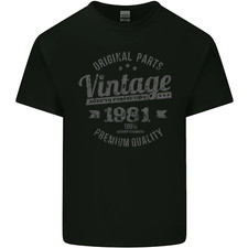 Vintage Year 44th Birthday 1981 Mens Cotton T-Shirt Tee Top