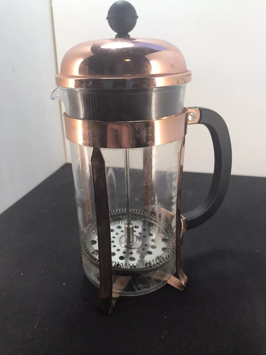 Bodum Chambord Copper French Press Coffee Maker Glass 24 Oz 6 Cups