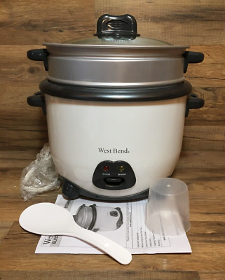 WEST BEND - 10 CUP  SLOW COOKER & STEAMER INSERT - RICE - FISH - VEGETABLES