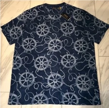 Polo Ralph Lauren Big and Tall Men's T-Shirt Navy Blue White New