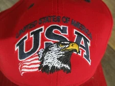 NEW United states of america USA eagle red cap flag strap adjustable 