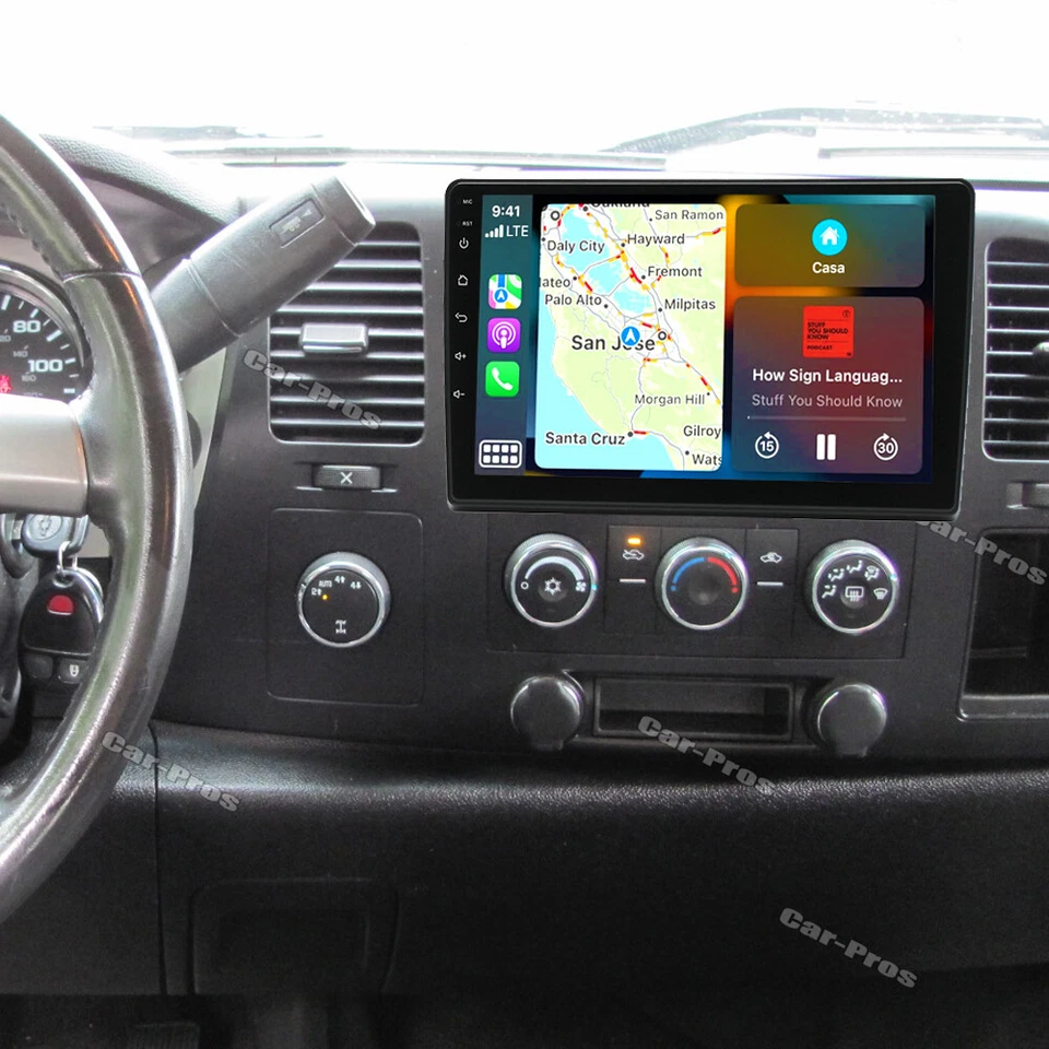 For 2007-2013 GMC Sierra 1500 2500 3500 Android 14 Car Carplay Radio GPS Navi BT - Image 4 of 4
