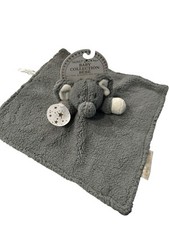 Blankets  and Beyond Elephant White Gray Security Blanket Lovey Nunu NEW