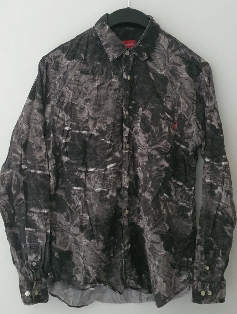 Chemise FW16 Supreme Brushed Floral manches longues L/S M fleurs moyennes
