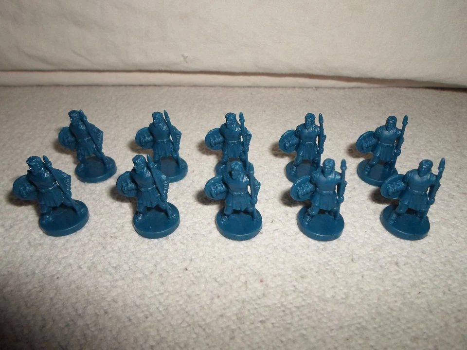 *Parts Only* Risk GodStorm Board Game 10 Babylonian Blue Soldier Replacement Lot - Image 2 of 4
