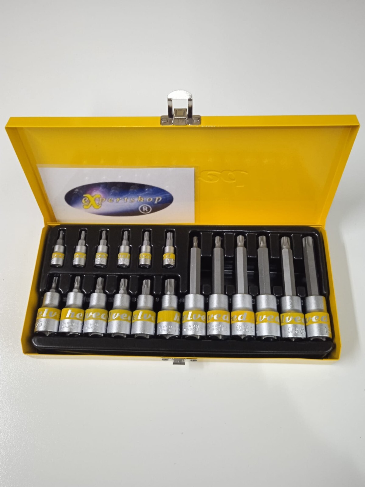 Kit Bussole Torx 19 Pezzi Cr-V: Set Professionale per Meccanica