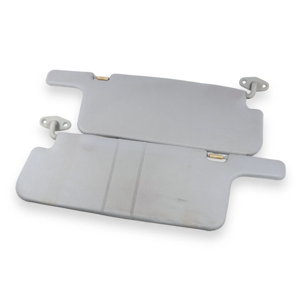 1992-1996 Mitsubishi Mirage Driver & Passenger Side Sun Visor Pair Set Gray - Image 3 of 4