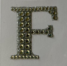 LETTER  F  BLING Stickers 1pc Recollections  Rhinestones  Monogram    Word  Journal