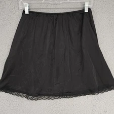 Vintage Warner's Perfect Measure Half Slip Size Large Black 55300