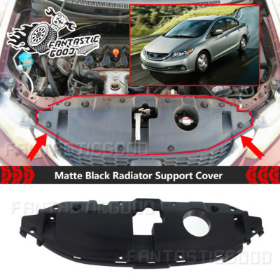 Black Upper Radiator Support Cover For 2013-2015 Honda Civic Sedan (Plastic) 4 thumbnail image