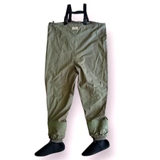 LL Bean Chest Waders Men's XL Neoprene Polyester Green Waterproof Fly Fishing
