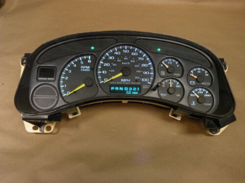 1999-2002 SILVERADO SIERRA TAHOE JAUGE INSTRUMENT CLUSTER SPEEDOMETER REMAN !  - Photo 1/5