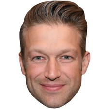 Peter Scanavino Stubble Celebrity Mask, Flat Card Face