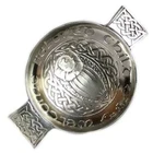 Scottish Pewter Celtic Toasting Quaich " Welcome Beloved Child "