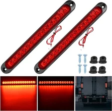 Nilight 2PCS 10Inch 15 LED Red Trailer Light Bar Park Stop Turn Tail Lights
