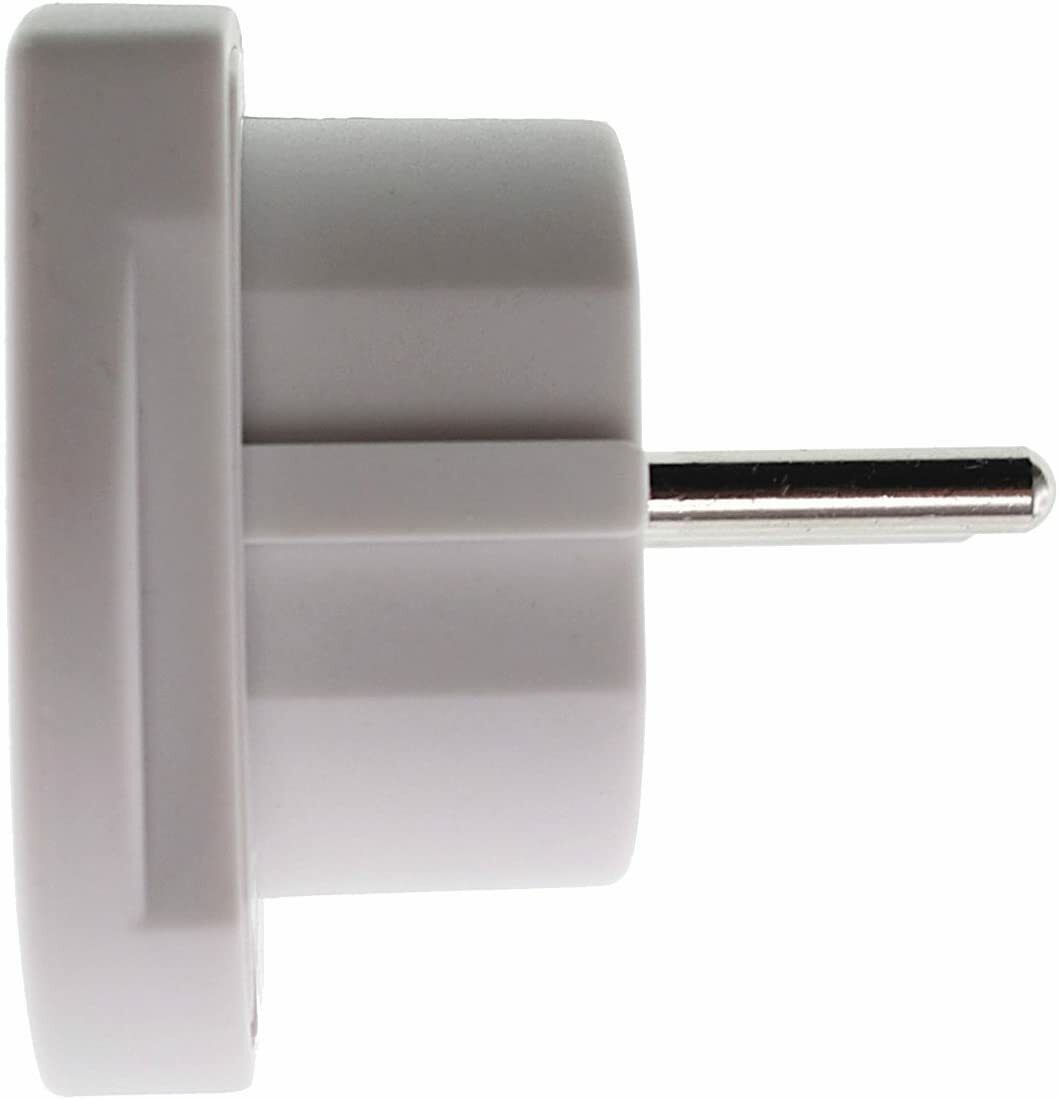 UK to EU Euro Europe European Travel Adaptor Power Plug Convert 2 Pin WHITE
